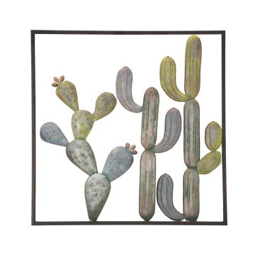 Wall decoration Cactus with frame, 50 × 50 × 1.3 cm