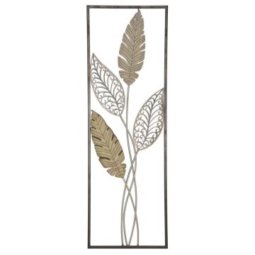 Wall decoration with leaves, 30.5 × 91 × 1.9 cm