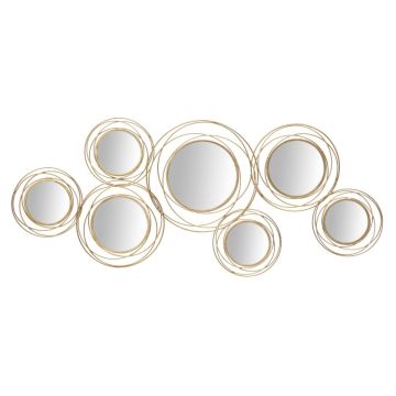 Wall decor panel with mirrors Mauro Ferretti, 124.5 × 53.5 × 4 cm