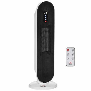 Обогреватель Homcom 21x21x63,5см, белый/чёрный цвет