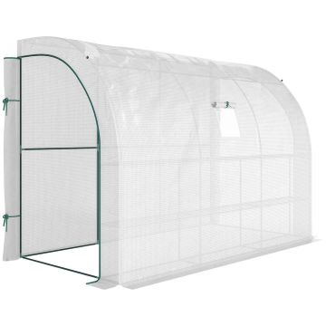 Szklarnia Outsunny 300x150x213cm, biała