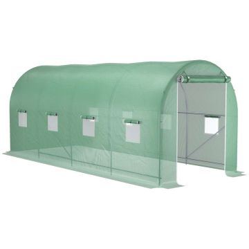 Szklarnia Outsunny 500x200x205cm, kolor zielony