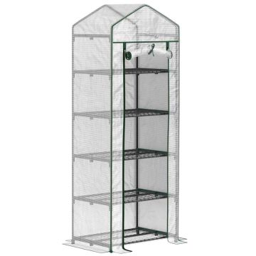 Szklarnia Outsunny 69x49x193cm, biała