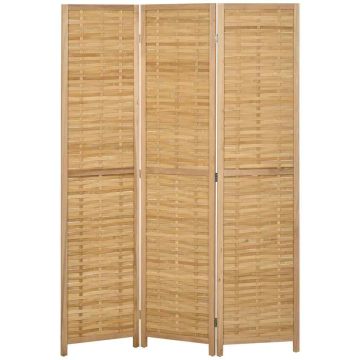 Screen Homcom 120x1.8x170cm., light brown
