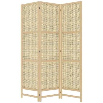 Screen Homcom 135x1.7x180cm., light brown