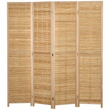 Screen Homcom 160x1.8x170cm., light brown