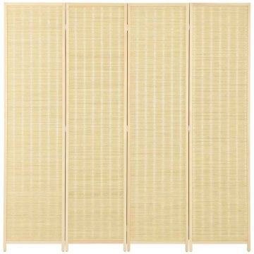 Screen Homcom 180x1.7x180cm., light brown
