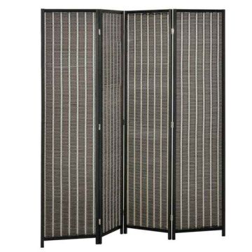 Screen Homcom 180x1.9x180cm., black/light brown