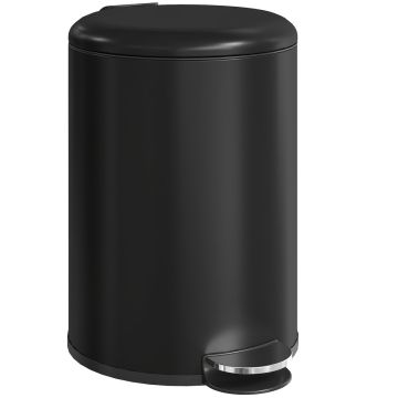Trash can, 20 l, with pedal, Black, 36 × 44 × 30 cm