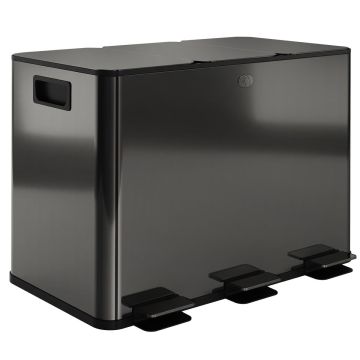 Waste sorting bin, 3 × 15 l, 61.9 × 43.2 × 36.6 cm