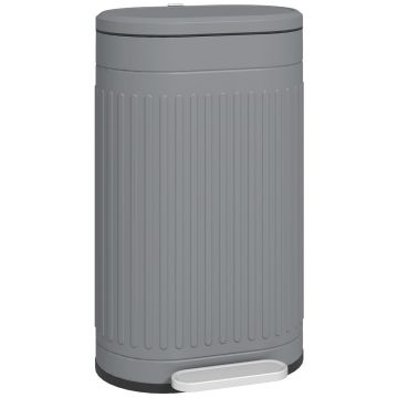 Pedal bin, 30 l, Grey, 36.5 × 60.8 × 31.2 cm