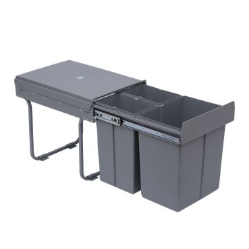 Kosze do segregacji odpadów Homcom 48x34,2x41,8cm, szare