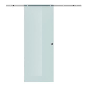 Transparent sliding door Homcom 77.5x205x0.8cm., silver color