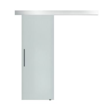 Transparent sliding door Homcom 90x205cm., silver color