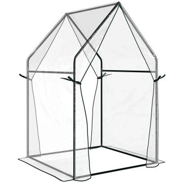 Szklarnia transparentna Outsunny 90x90x145cm.