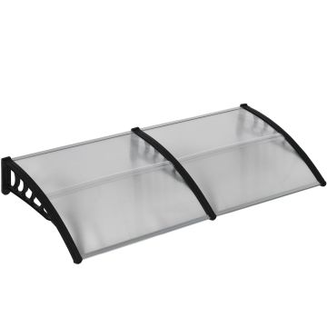 Baldachim transparentny nad drzwi Outsunny 200x96x27cm, czarny