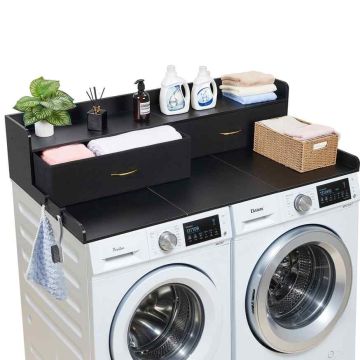 Blat pod pralkę VEVOR DX0202-C250399S-01, 2 szuflady, 137 × 30,5 × 69,9 cm
