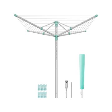 SONGMICS clothesline, 60 m line, 139.4 × 120–180 × 139.4 cm