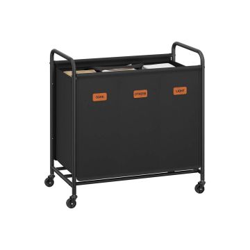 SONGMICS laundry basket, 2 compartments, 69 × 91 × 40 cm