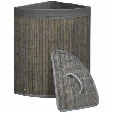 Kosz na pranie 55L Homcom 38x38x57cm., ciemnoszary