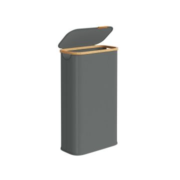 Корзина для белья SONGMICS, 40 л, с крышкой, Серая, 42 × 22,5 × 70,5 см