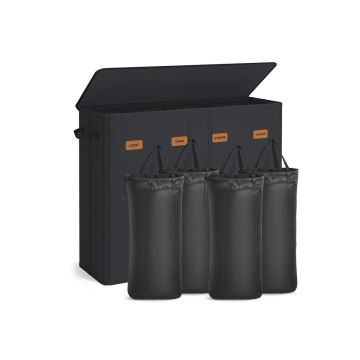 SONGMICS RLH014B01 Laundry Basket, 3 Compartments, 160 L, 84 × 33 × 75 cm
