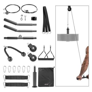 Pulley system VEVOR QT1836, 2 pulleys, 150 kg, 16 × 16.5 × 41.5 cm