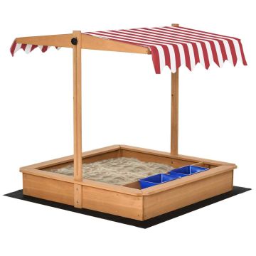 Sandbox with roof 107.5x107.5x110cm., various colors