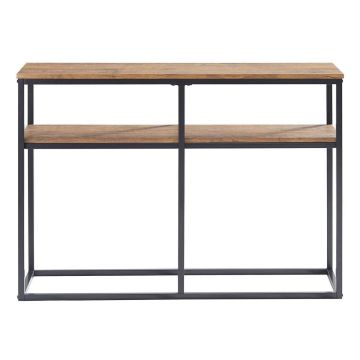 Konsola 107x36x77cm, czarno-brązowa