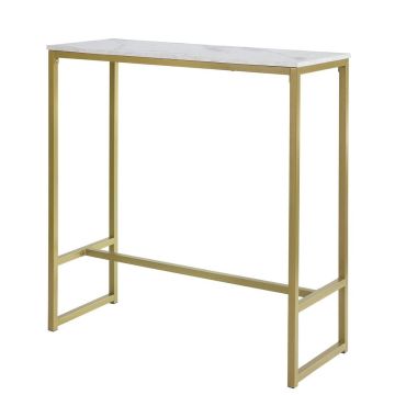 Konsola 100x40x106cm, złoto/biały