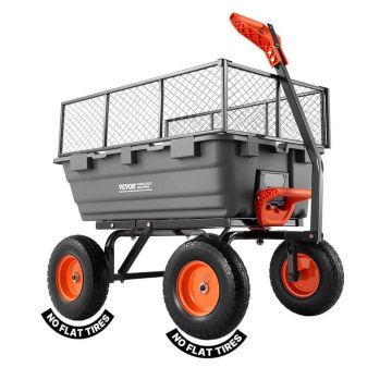 Wózek na odpady ogrodowe VEVOR TC4273C, 544 kg, 110 × 66 × 79 cm