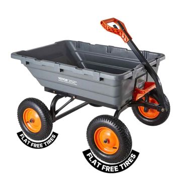Wózek na odpady ogrodowe VEVOR TC4283A, 680 kg, 124 × 99 × 73,5 cm