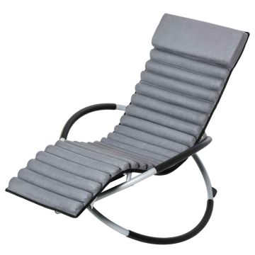 Садовый стул Outsunny 145x74x86 см, серо-черный
