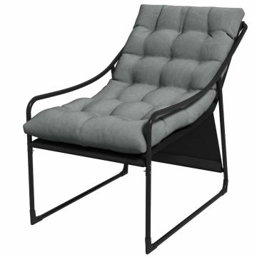 Garden chair Outsunny 62x110x88cm., gray/black
