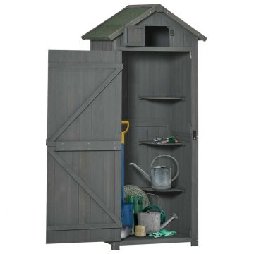 Garden tool cabinet Outsunny 77x54.2x179cm., dark gray