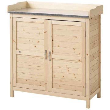 Garden tool cabinet Outsunny 83x40x92cm., light brown