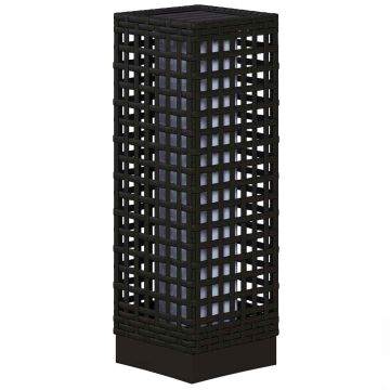 Lampa ogrodowa z baterią solarną Outsunny 15,5x15,5x46cm, czarna