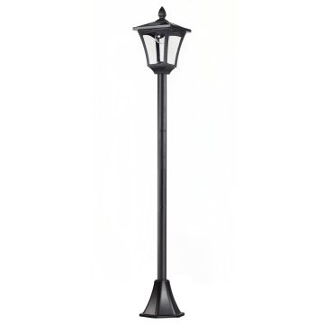 Lampa ogrodowa z baterią solarną Outsunny 18x18x160cm, czarna