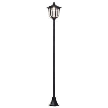 Lampa ogrodowa z baterią solarną Outsunny 26,5x177cm, czarna