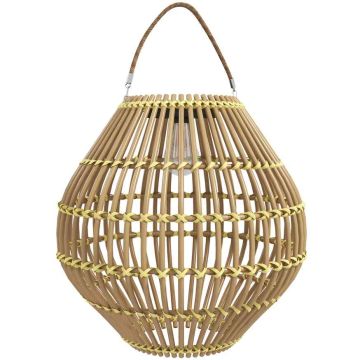 Lampa ogrodowa z baterią solarną Outsunny 31x31x32cm, jasnobrązowa