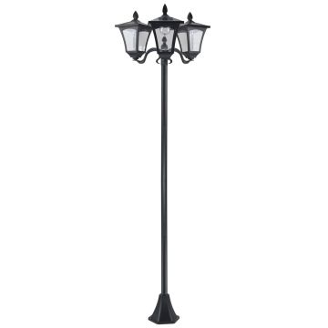 Lampa ogrodowa z baterią solarną Outsunny 51,5x47x182,5cm, czarna
