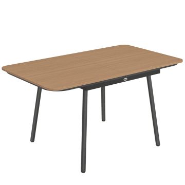 Garden dining table, 6 seats, Oak, 140 × 75 × 80 cm
