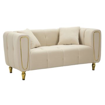 Sofa ALMA, dwuosobowa z poduszkami, 155 × 71 × 81 cm