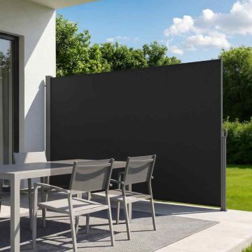 Markiza boczna VEVOR H038-2, zwijana, czarna, 180 × 300 cm
