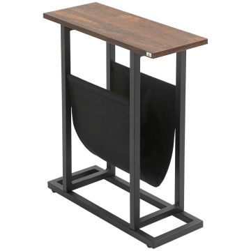 Stolik kawowy Homcom 49x19x55cm, czarno-brązowy