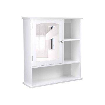 Szafka ścienna z lustrem 60 x 18 x 64 cm do łazienki