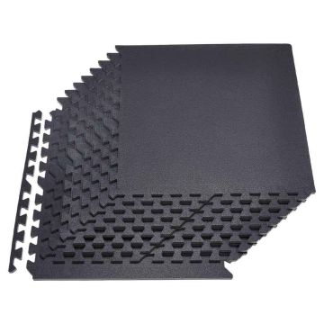 Zestaw mat sportowych VEVOR HRD-XJD6614-12BK, 12 szt., 600 × 600 × 14 mm
