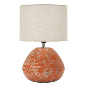 Lampa stołowa, 1 źródło światła, pomarańczowa, 30 × 49 × 30 cm