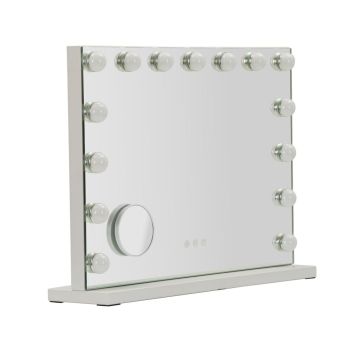 Lustro stołowe LED Hollywood, 55 × 43 × 14 cm