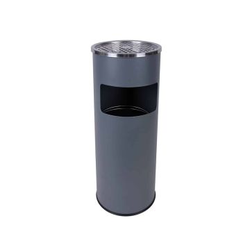 Freestanding ashtray/trash can, grey